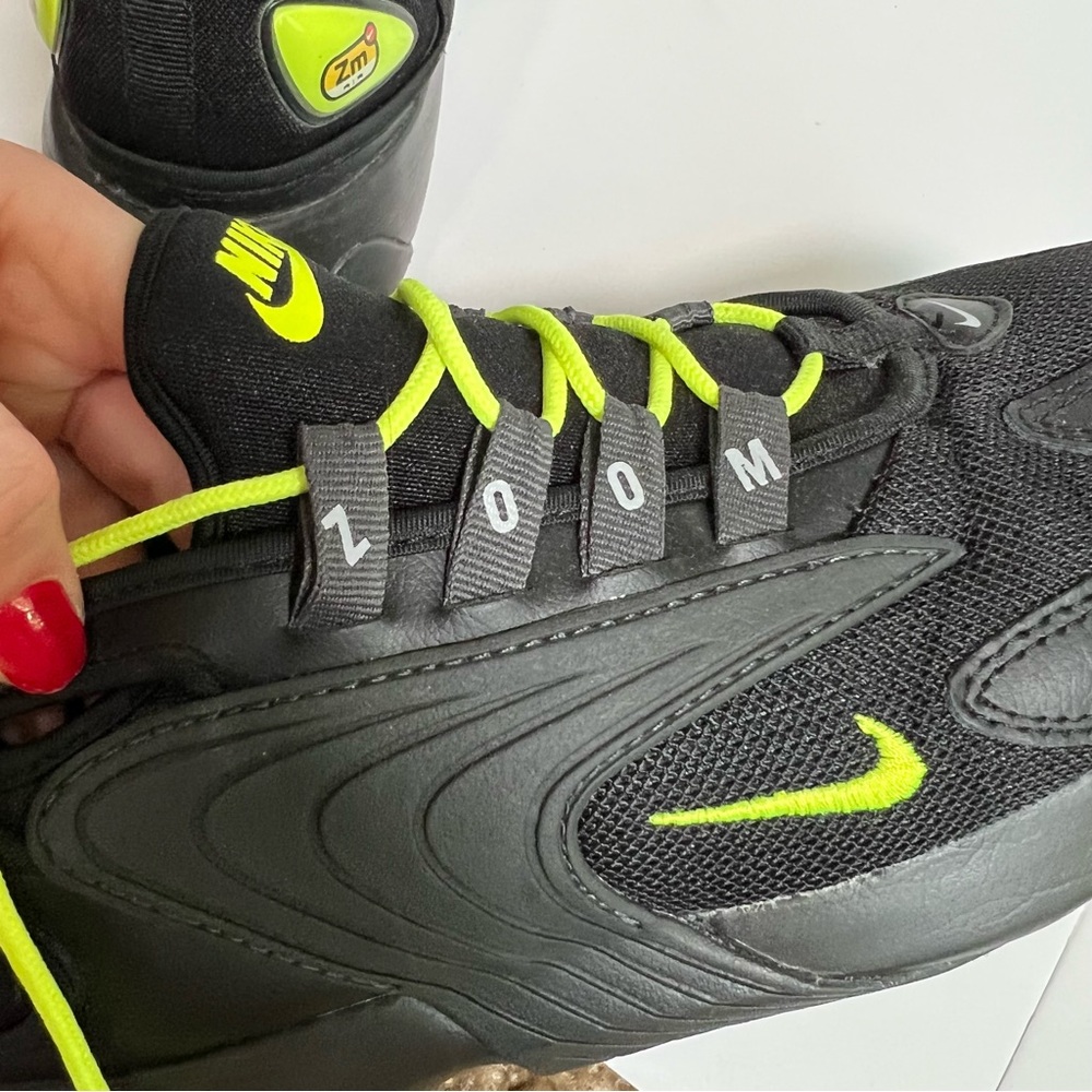 Nike Zoom 2000 2K Volt Green and Black Chunky Sneakers - Picture 7 of 8